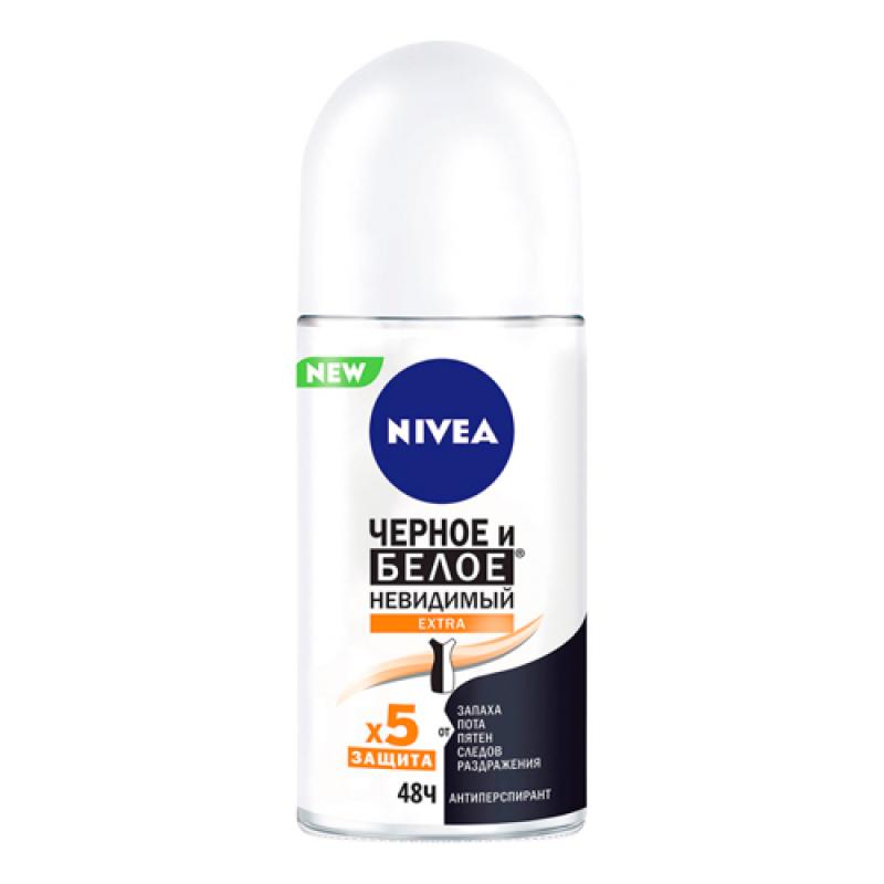 Nivea Women Антиперспирант шариковый Чёрное и белое. Невидимый Extra 50 ml