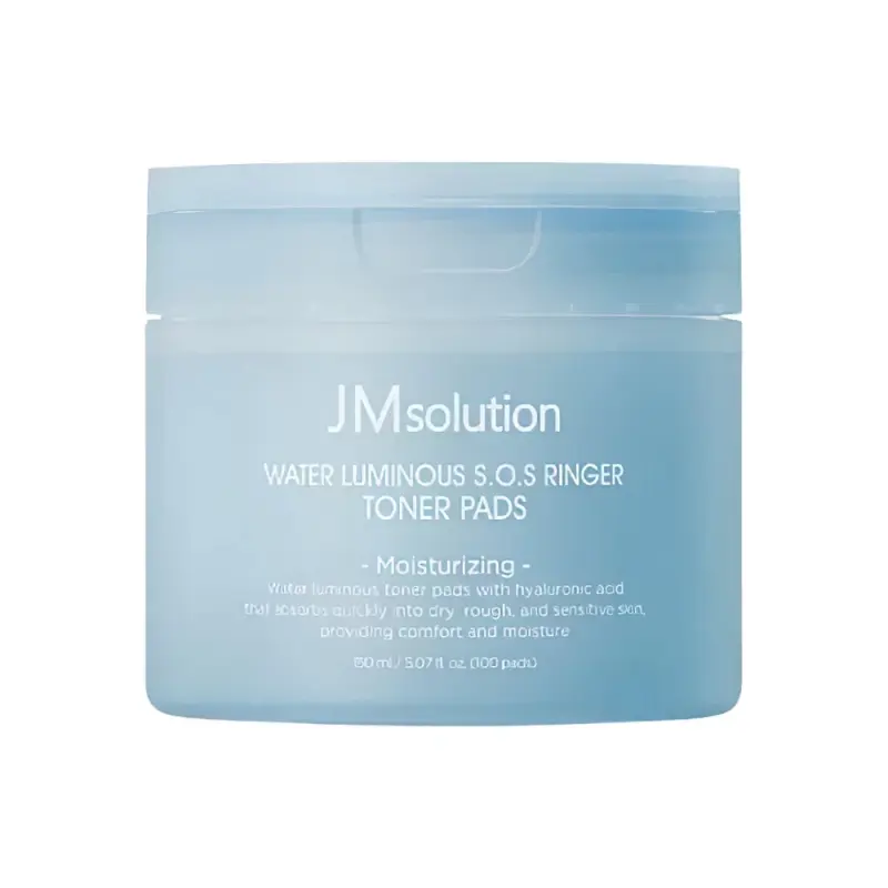 JMsolution WATER LUMINOUS S.O.S RINGER TONER PADS Тонер-пэды для лица с гиалуроновой кислотой 100 шт 150 мл
