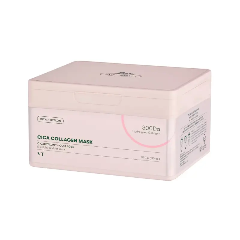 VT CICA COLLAGEN MASK Набор тканевых масок с коллагеном для эластичности кожи 30 шт 350 мл