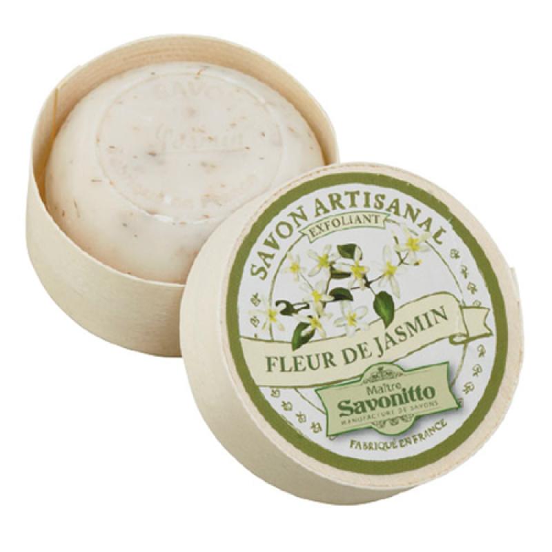JASMINE, with sweet almond oil Wooden Box 100g Мыло Жасмин, с маслом сладкого миндаля