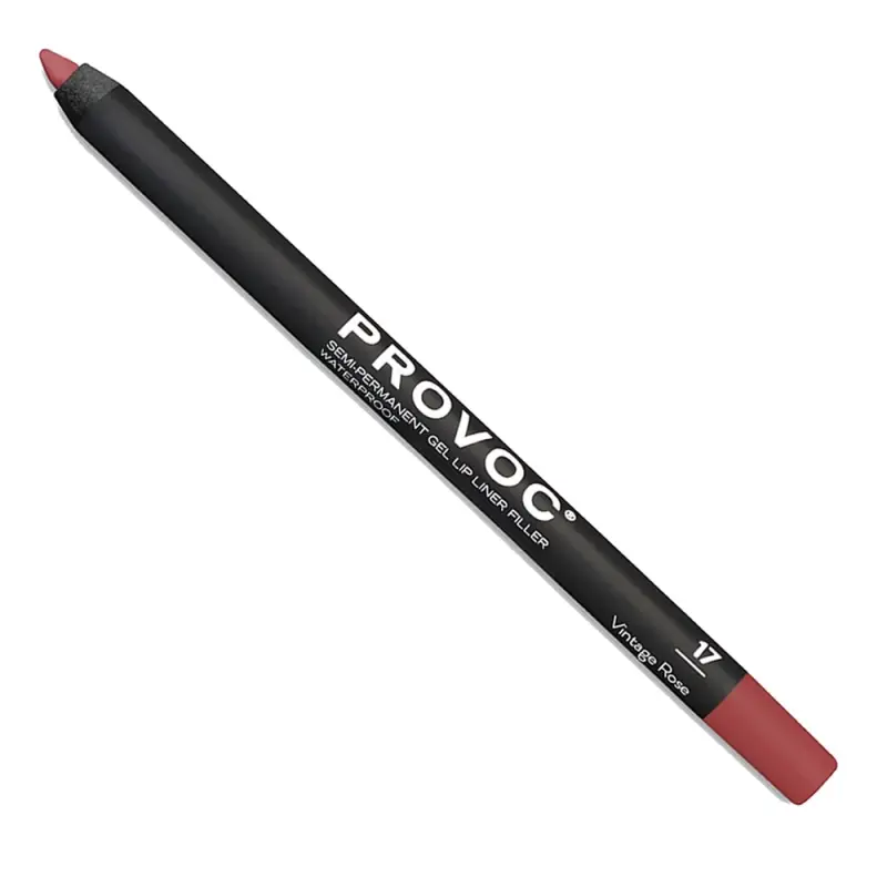 PROVOC Semi-Permanent Gel Lip Liner Filler WP 17 Vintage Rose Гелевая подводка в карандаше для губ LPL17