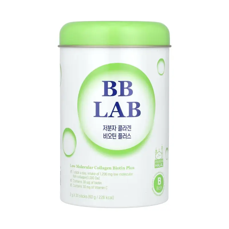 BBLAB БАД: Low Molecular Collagen of Biontin Plus (Halal)/Низкомолекулярный коллаген Biontin Plus (Халяль) 2 гр*30 шт