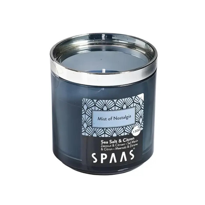 SPAAS Свеча ароматическая Glass Silver ring H Mist of nostal