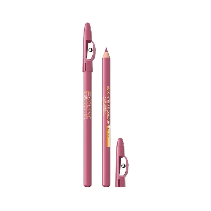 Eveline КОНТУРНЫЙ КАРАНДАШ ДЛЯ ГУБ 12 - PINK MAX INTENSE COLOUR