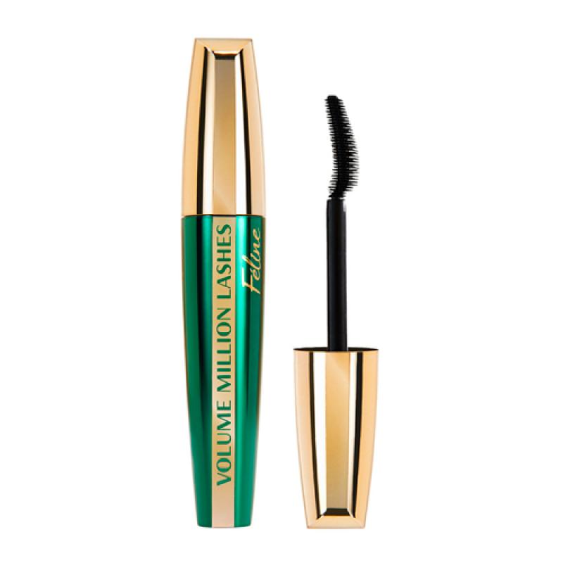 L'Oreal Paris Тушь для ресниц VOLUME MILLION LASHES FELINE для объема и разделения, черная, 9.2 мл