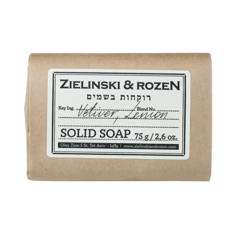 Zielinski & Rozen  Solid soap Vetiver, Lemon, Bergamot  Твердое мыло Ветивер, Лимон, Бергамот 75гр