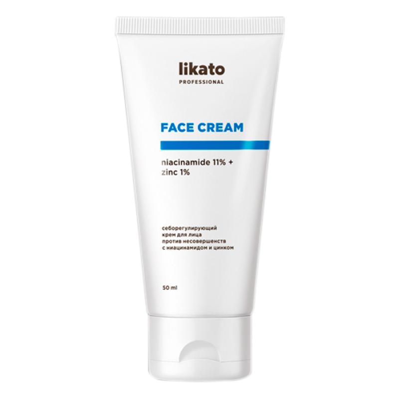 LIKATO professional Себорегулирующий крем для лица против несовершенств с ниацинамидом и цинком, 50 мл