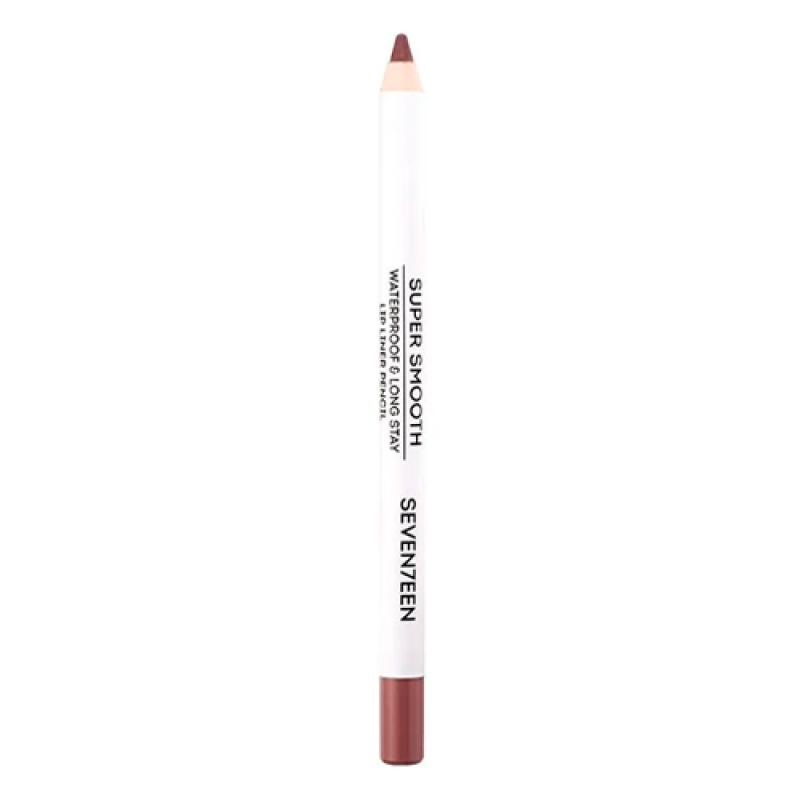Seventeen Карандаш д/губ т.02 водостойкий с витамином Е Super Smooth W/P Lip Liner Розовый