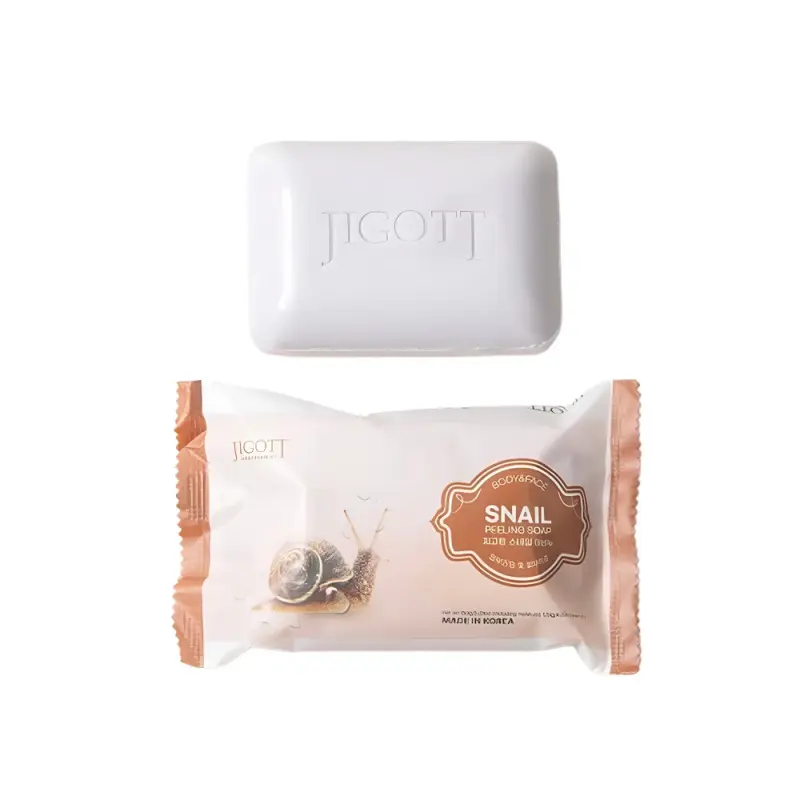 Jigott очищающее мыло Snail Peeling Soap