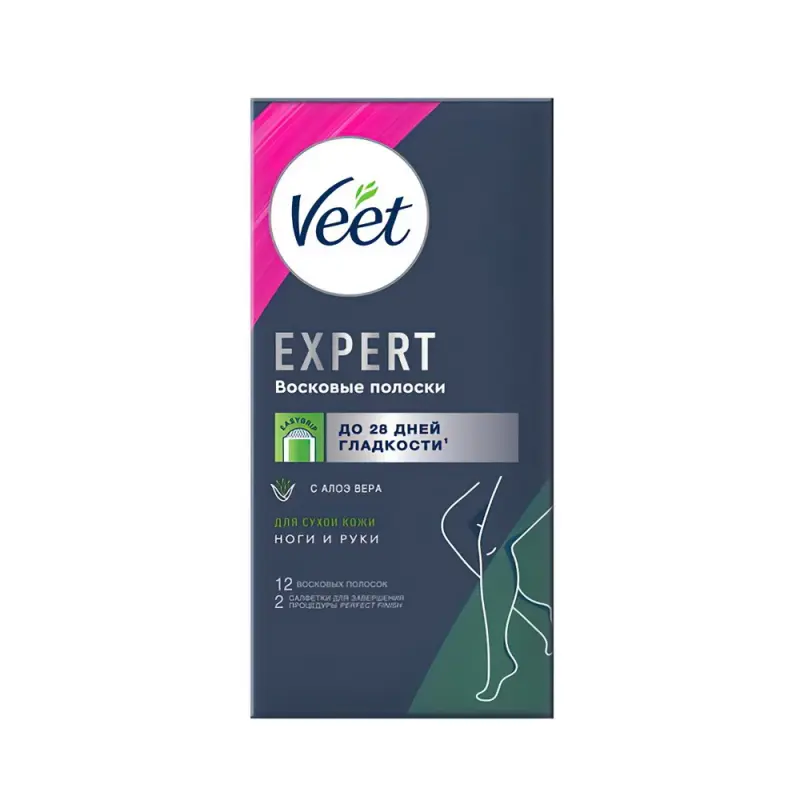 VEET Expert восковые полоски для сухой кожи