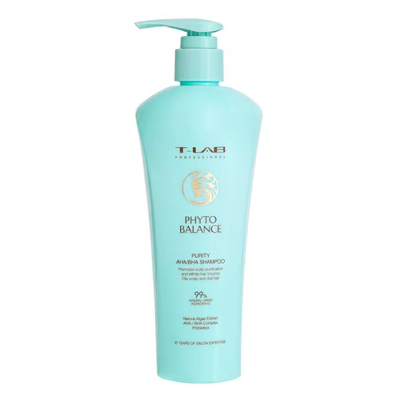 T-LAB PROFESSIONAL, ФИТОБАЛАНС, шампунь с AHA BHA кислотами, 300 мл