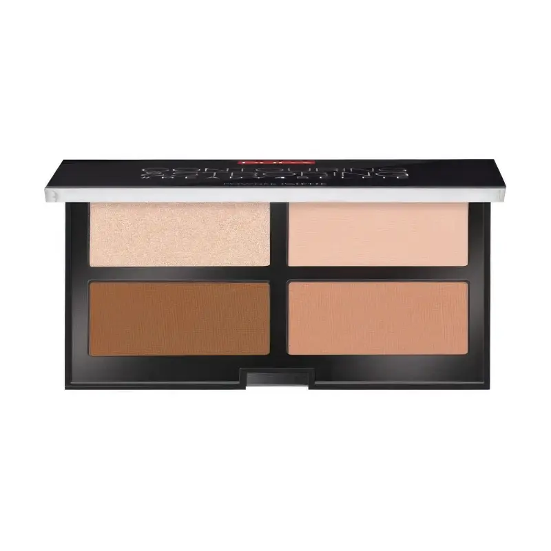 Pupa Набор для скульптурирования лица CONTOURING & STROBINGE PALETTE тон 002 Средняя кожа