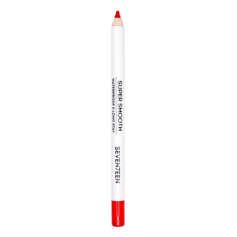 Seventeen Карандаш д/губ т.27 водостойкий с вит.Е Super Smooth W/P Lip Liner  Красный