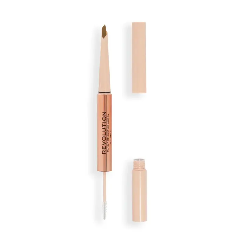 REVOLUTION КОНТУРНЫЙ КАРАНДАШ ДЛЯ БРОВЕЙ И ГЕЛЬ ДЛЯ ФИКСАЦИИ FLUFFY BROW DUO Blonde