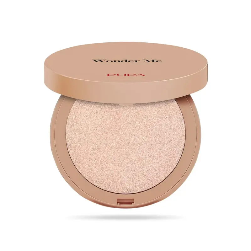 PUPA Компактный хайлайтер для лица WONDER ME GLOW  тон 101 Розовое золото