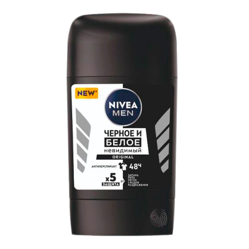 Nivea men Антиперспирант стик Черное и белое. Невидимый Orginal 50 ml
