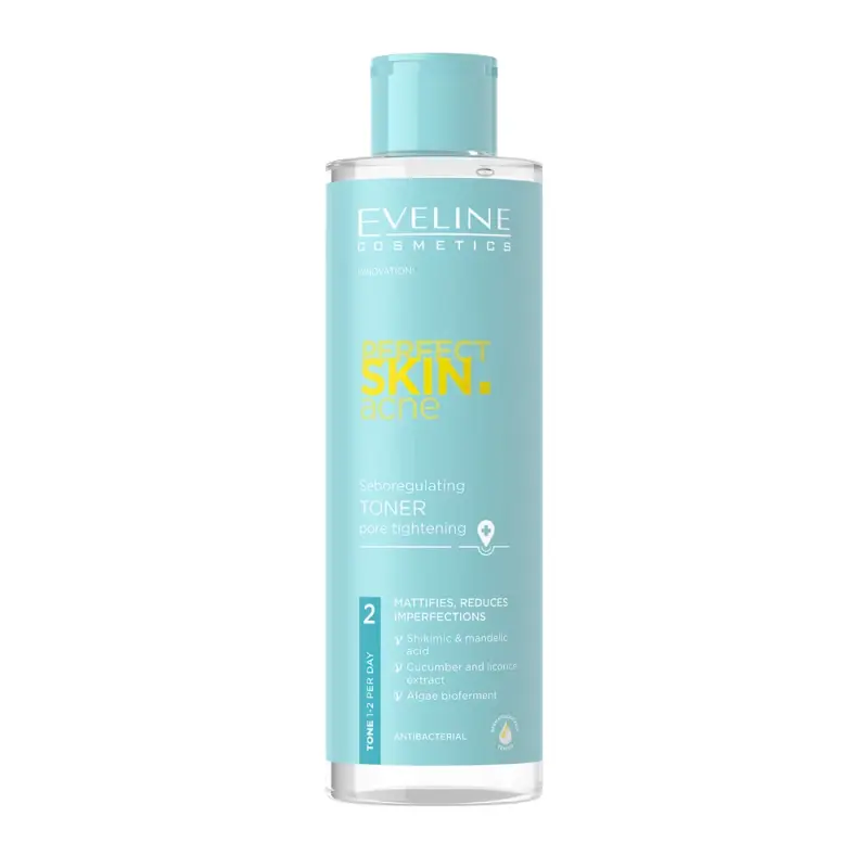 Eveline Себорегулирующий тоник сужающий поры perfect skin. acne, 200мл