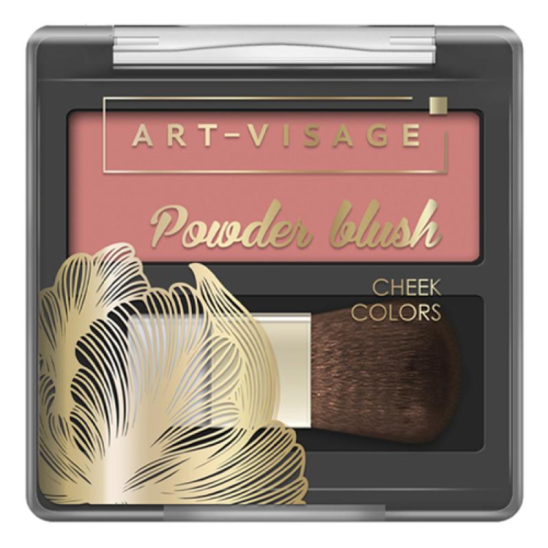 Art Visage Румяна компактные с кисточкой POWDER BLUSH 302 ice rose