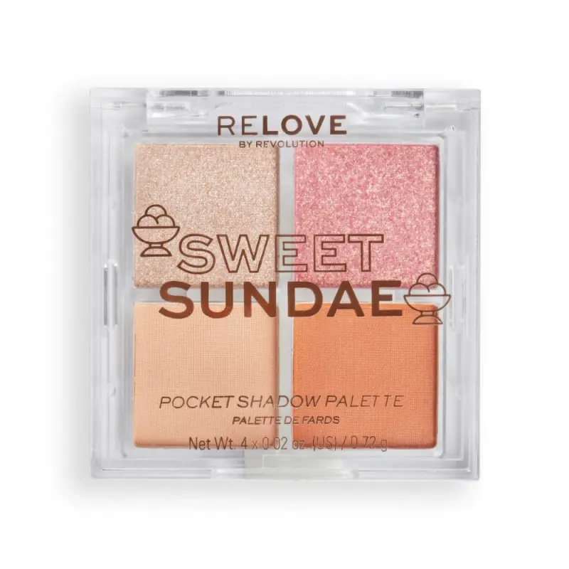 RELOVEREVOLUTION ПАЛЕТКА ТЕНЕЙ POCKET PALETTE Sweet Sundae