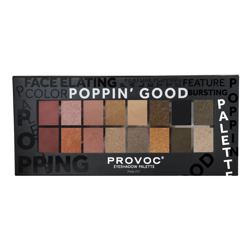 PROVOC Poppin’ Good Eyeshadow Pink-Fit Palette 16 Colors Палитра теней для век PoppinPNKFES