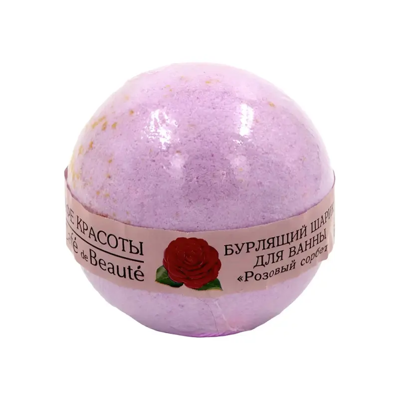 Cafe MIMI Бурлящий шарик для ванны Розовый сорбет Кафе Красоты 120 гр