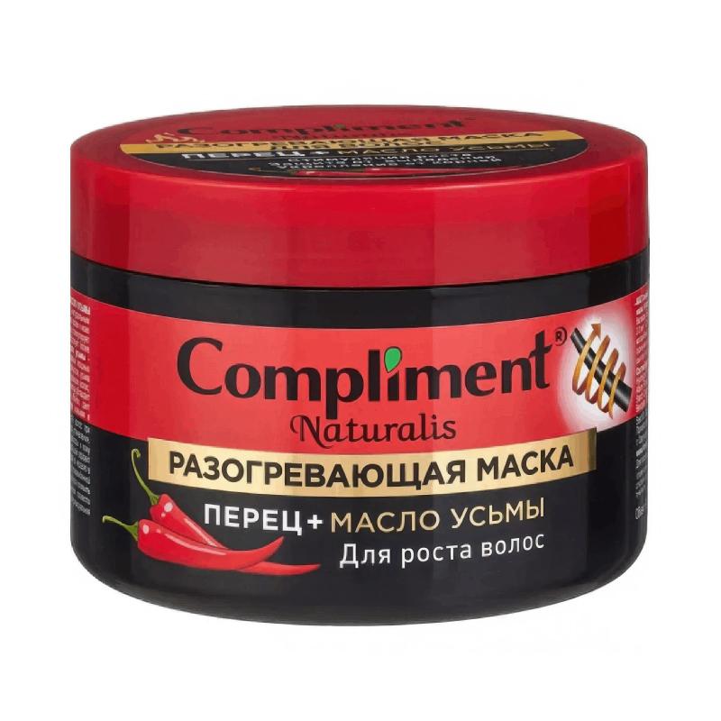 Compliment Naturalis разогревающая маска для роста волос ПЕРЕЦ+МАСЛО УСЬМЫ, 500мл