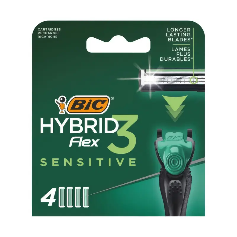 BIC Бритвенные станки со сменяемыми лезвиями марки  SH HYBRID 3 SENS CARTRID B4 EU