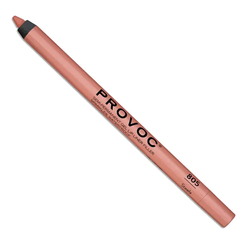 PROVOC Semi-Permanent Gel Lip Liner Filler WP SPARKLES 805 Steela Гелевая подводка в карандаше для губ LPL805