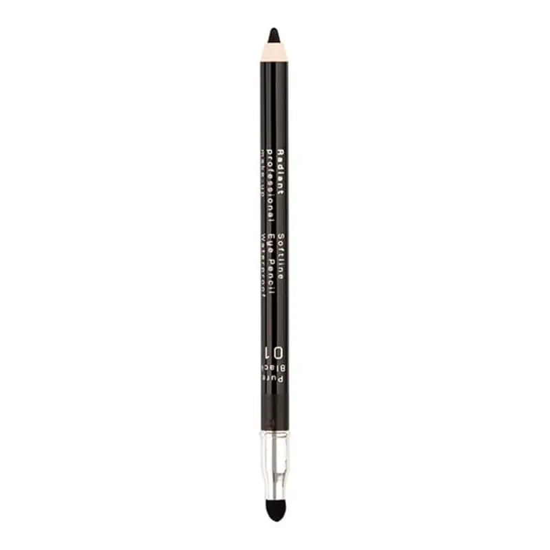 RADIANT  SOFT LINE WATERPROOF EYE PENCIL No 1 - PURE BLACK Карандаш для глаз водостойкий Softline Eye Pencil Waterproof, т. 01 черный