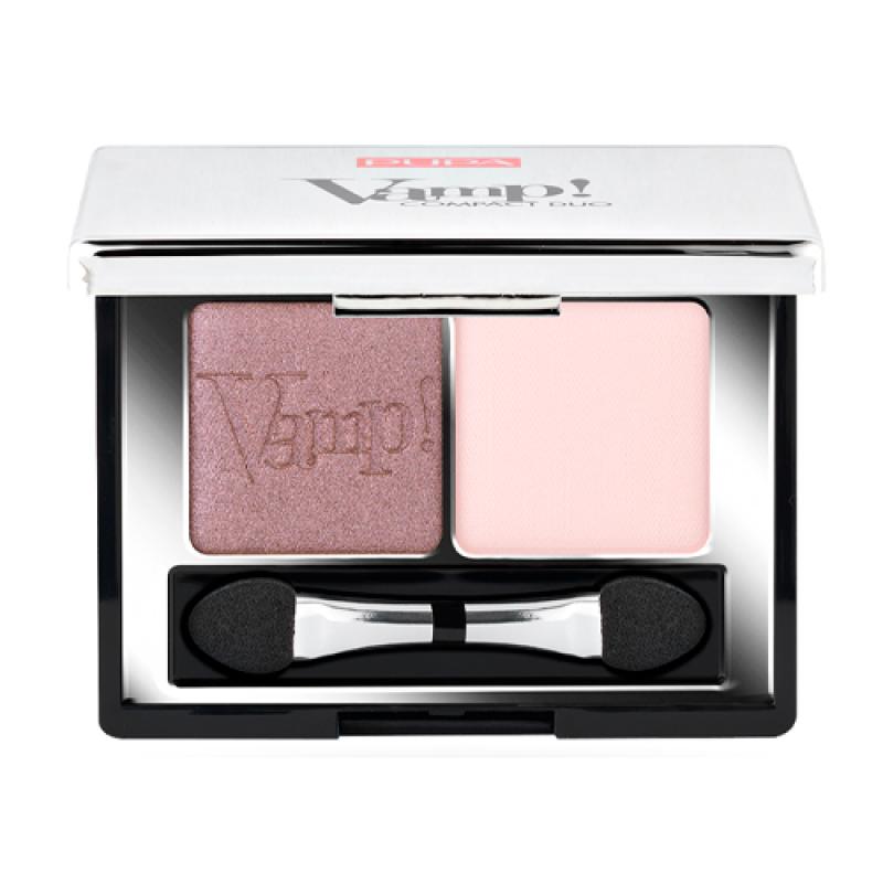 PUPA  Компактные двойные тени VAMP! DUO тон 003 нежный лиловый