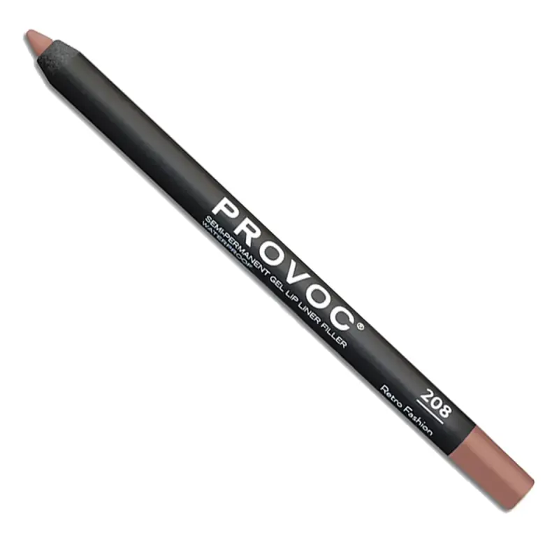 PROVOC Semi-Permanent Gel Lip Liner Filler WP 208 Retro Fashion Гелевая подводка в карандаше для губ LPL208