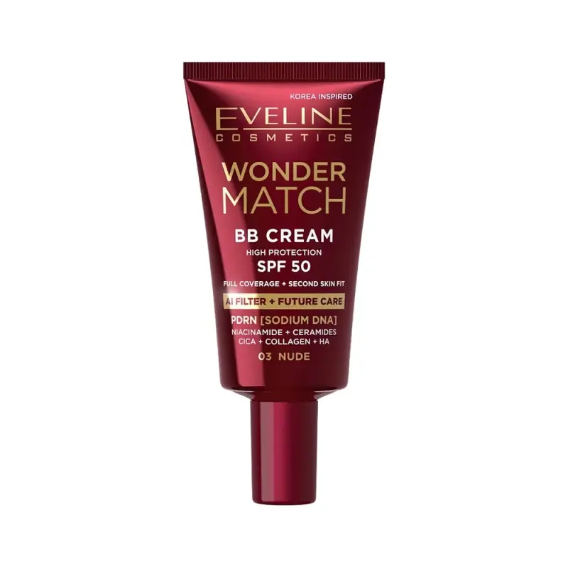 Eveline WONDER MATCH ТОНАЛЬНЫЙ ББ-КРЕМ ДЛЯ ЛИЦА SPF50 03 NUDE