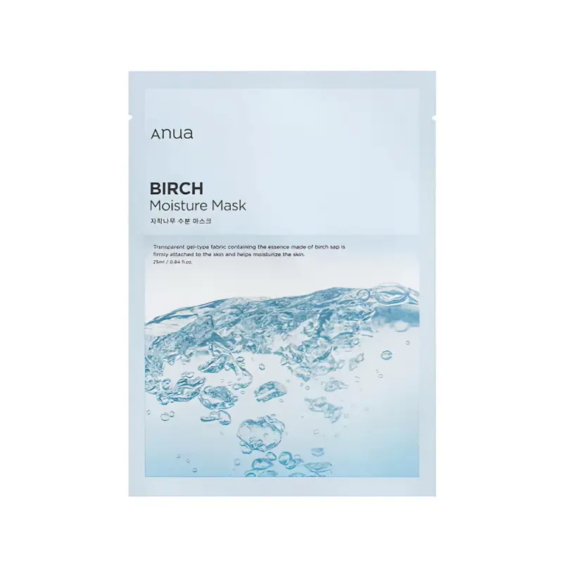 ANUA BIRCH MOISTURE SHEET MASK Увлажняющая тканевая маска с экстрактом березового сока 25ml