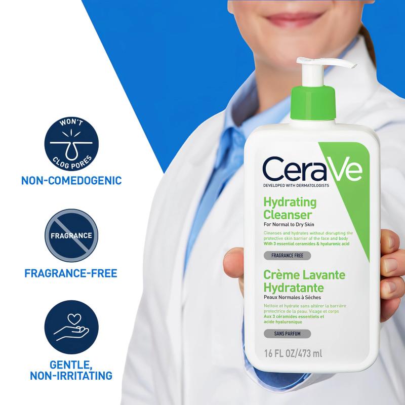 CeraVe ОЧИЩАЮЩИЙ КРЕМ-ГЕЛЬ ДЛЯ НОРМАЛЬНОЙ И СУХОЙ КОЖИ 473МЛ