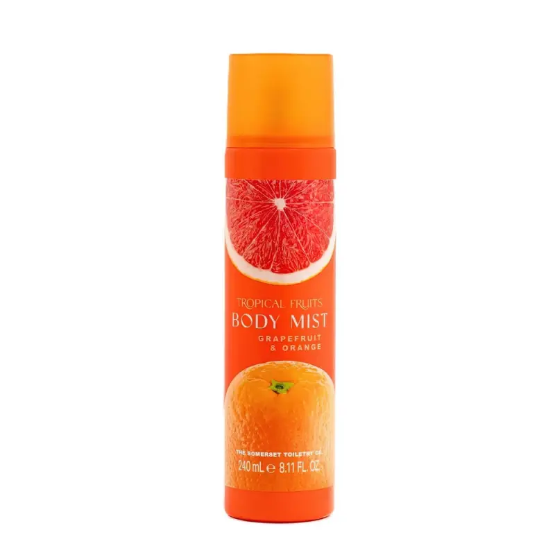 SOMERSET Tropical Fruit Orange & Grapefruit Refreshing Body Mist 240ml Тропические фрукты 240 мл Освежающий спрей для тела с апельсином и грейпфрутом