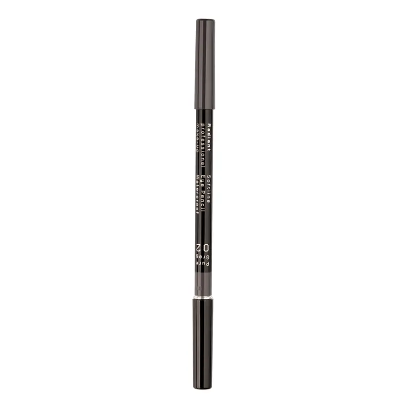 RADIANT  SOFT LINE WATERPROOF EYE PENCIL No 2 - PURE GREY Карандаш для глаз водостойкий Softline Eye Pencil Waterproof, т. 02 серый