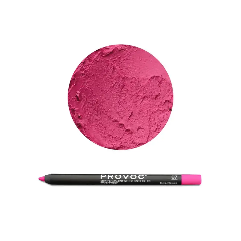 PROVOC Semi-Permanent Gel Lip Liner Filler WP 07 Diva Deluxe Гелевая подводка в карандаше для губ LPL07