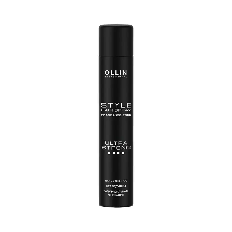 OLLIN Professional/ OLLIN STYLE Лак для волос ультрасильной фиксации без отдушки 400мл