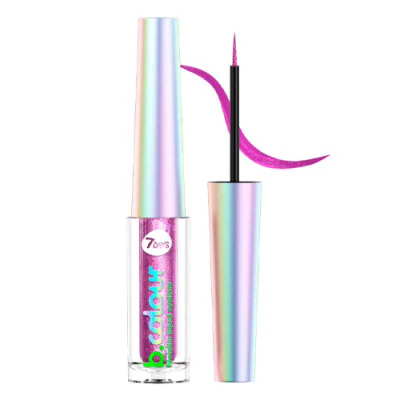 7DAYS B.COLOUR Жидкая подводка для глаз с эффектом металлик / 05 Pink, 3,3 мл