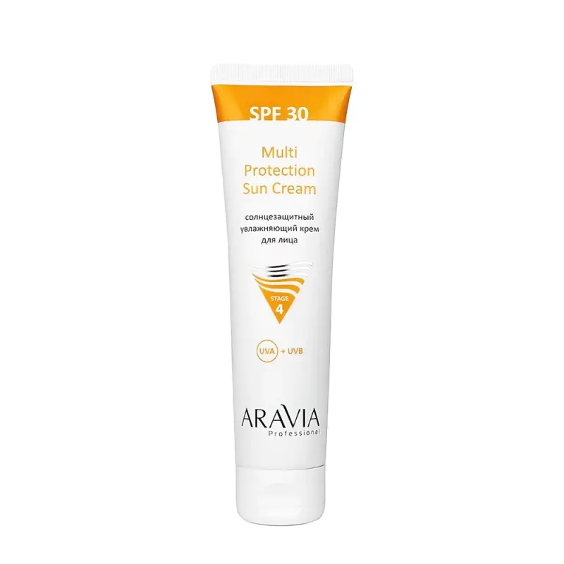 ARAVIA Professional Солнцезащитный увлажняющий крем для лица Multi Protection Sun Cream SPF 30, 100 мл