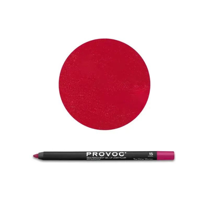 PROVOC Semi-Permanent Gel Lip Liner Filler WP 15 The Other Woman  Гелевая подводка в карандаше для губ LPL15