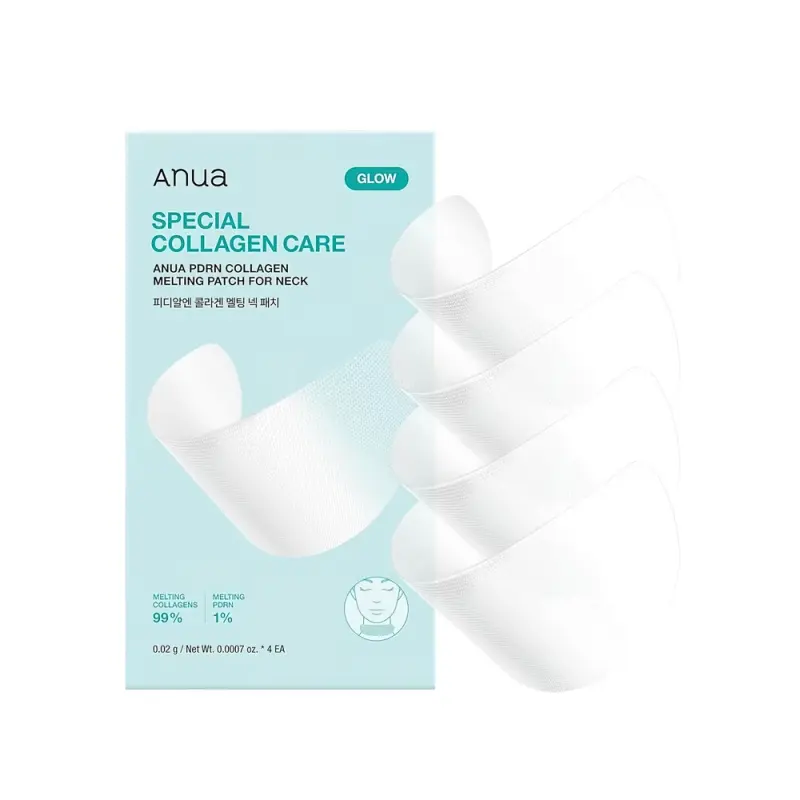 ANUA PDRN COLLAGEN MELTING PATCH FOR NECK Пластыри PDRN с коллагеном для шеи (4EA)
