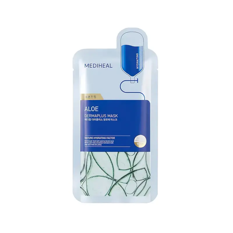 MEDIHEAL DERMAPLUS ALOE MASK Маска для лица с экстрактом алоэ 22 мл