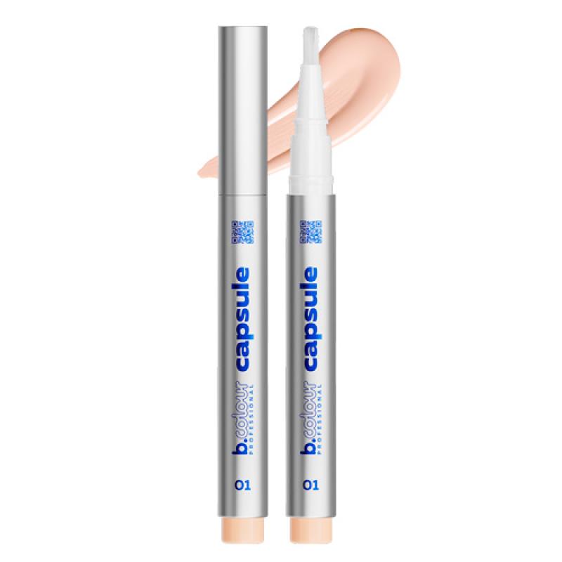 7DAYS B.COLOUR PRO CAPSULE Консилер для лица и глаз увлажняющий / 01 Nude, 2,2 г