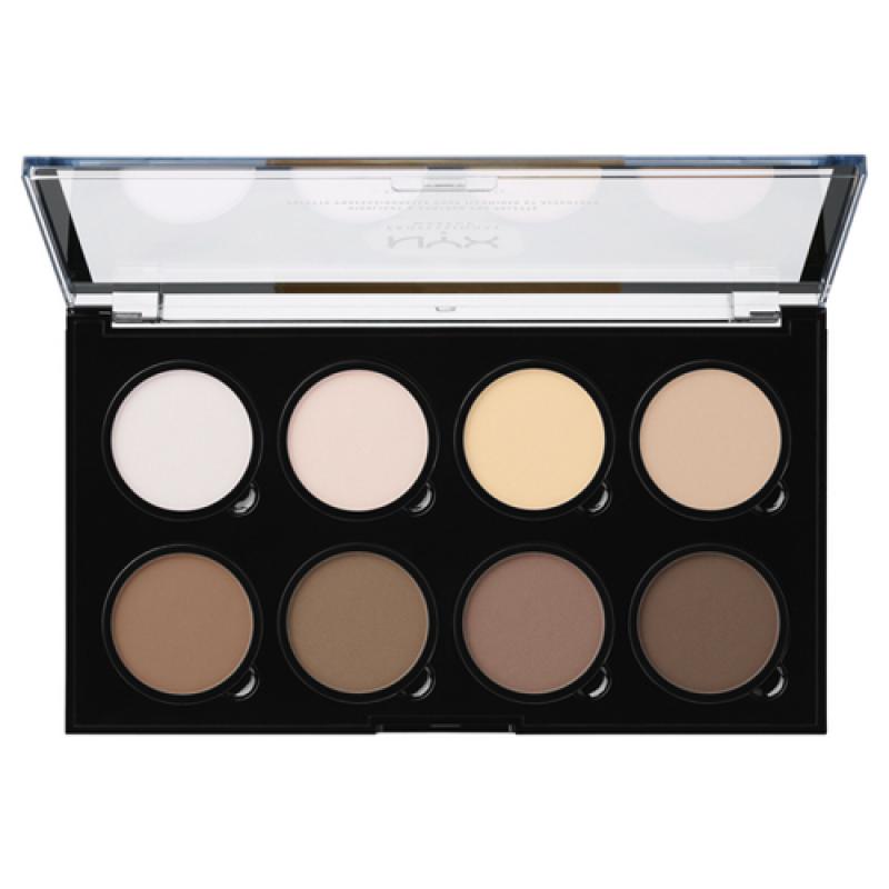 NYX Палетка для контурирования Highlight & Contour PRO №01 матовый сатиновый 8 х 2.7 гр