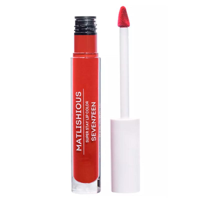 Seventeen Жидкая помада-блеск MATLISHIOUS SUPER STAY LIP COLOR т.37 кирпично-красный