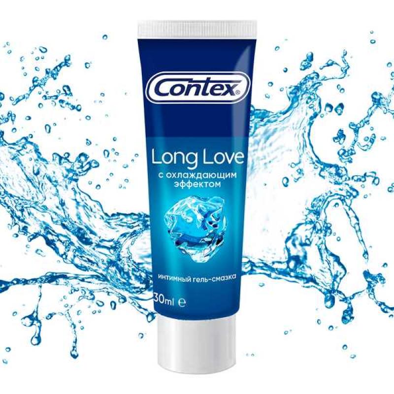 Contex гель-смазка для интимного применения Long Love (с охлаждающим эффектом), 30 мл