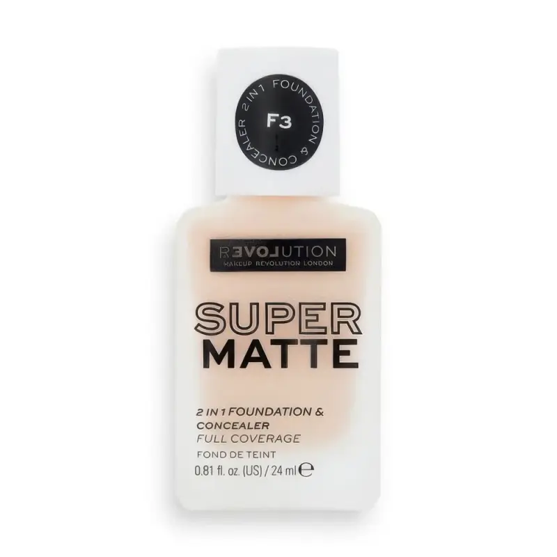 RELOVEREVOLUTION ТОНАЛЬНАЯ ОСНОВА И КОНСИЛЕР 2 В 1 SUPERMATTE 2 IN 1 FOUNDATION & CONCEALER F3