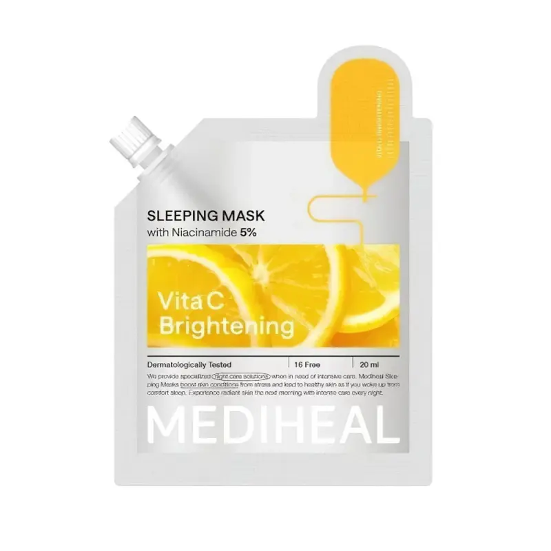 MEDIHEAL VITA C BRIGHTENING SLEEPING MASK  Ночная осветляющая маска  20 мл