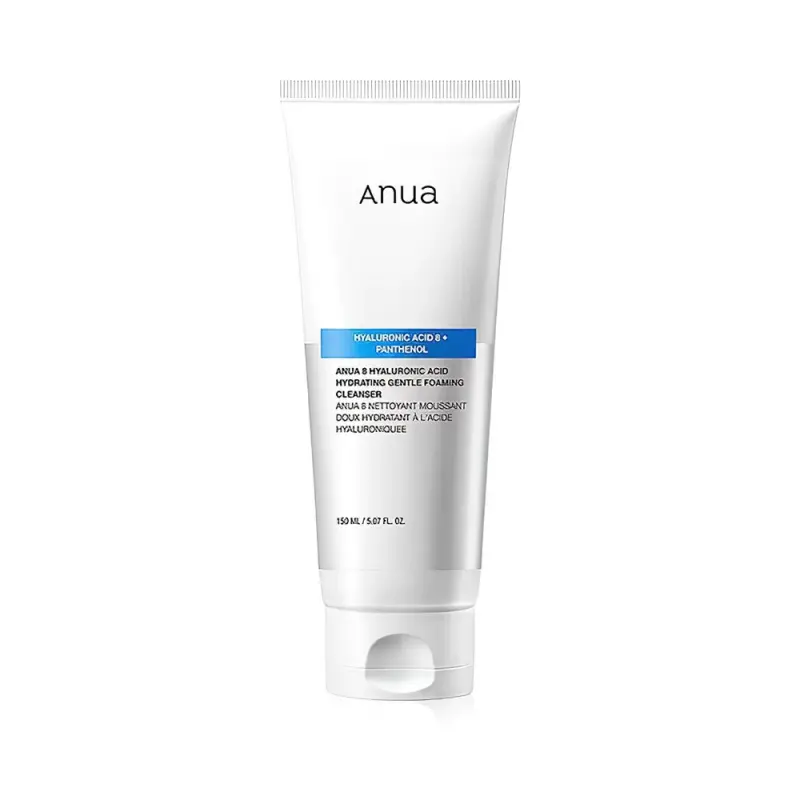 ANUA 8 HYALURONIC ACID HYDRATING GENTLE FOAMING CLEANSER Увлажняющая пенка для умывания с 8 видами гиалуроновой кислоты 150ml